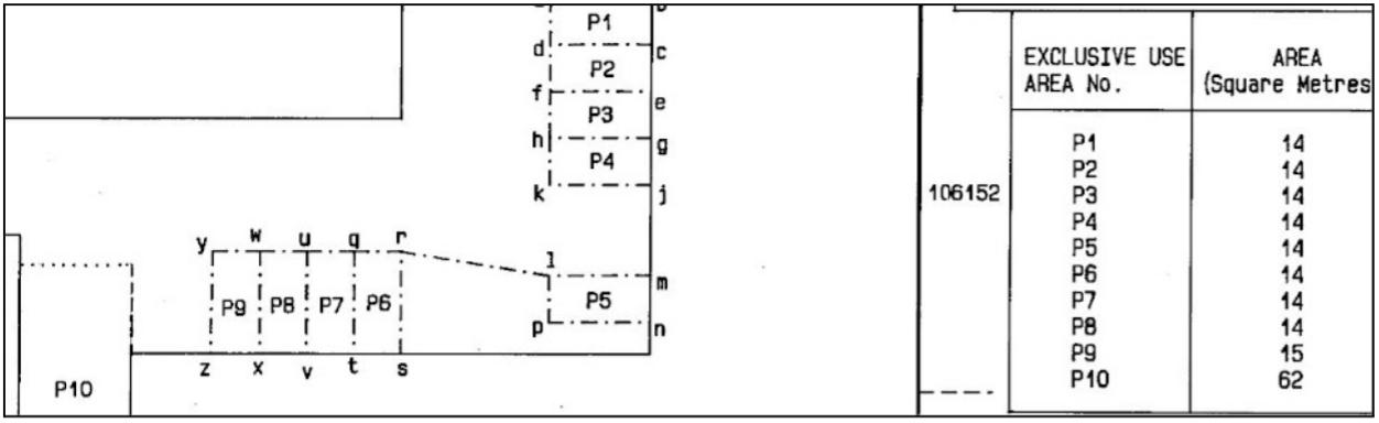 exclusive use area plan