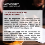 Assistance with CSOS registration and annual returns